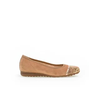 Ballerines marron en daim