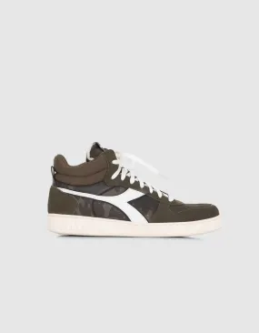 Baskets Mixtes kaki et camouflage en cuir IKKS X DIADORA