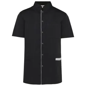 Blouse polycoton avec boutons pression - Homme  - WK505 - noir 