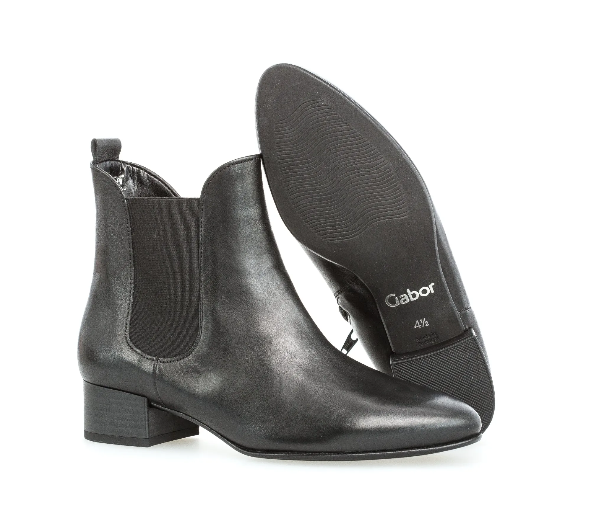 Bottines noires en cuir