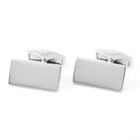 Boutons de manchette argent massif rectangulaires brompton