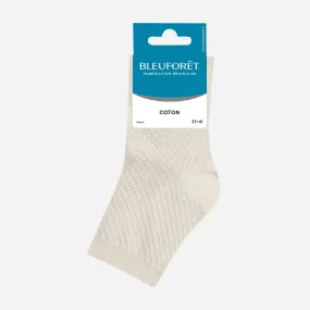 Chaussettes courtes BLEUFORET écrues à relief - Chaussettes / Collants Accessoires | ERAM