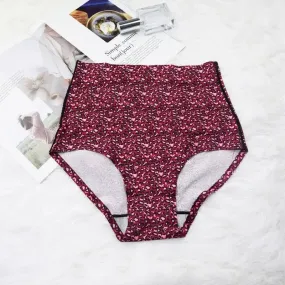 Culotte Léopard Taille Haute Bordeaux