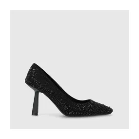 Escarpins femme en tissu élastique noir | LODI Chaussures femme en ligne.