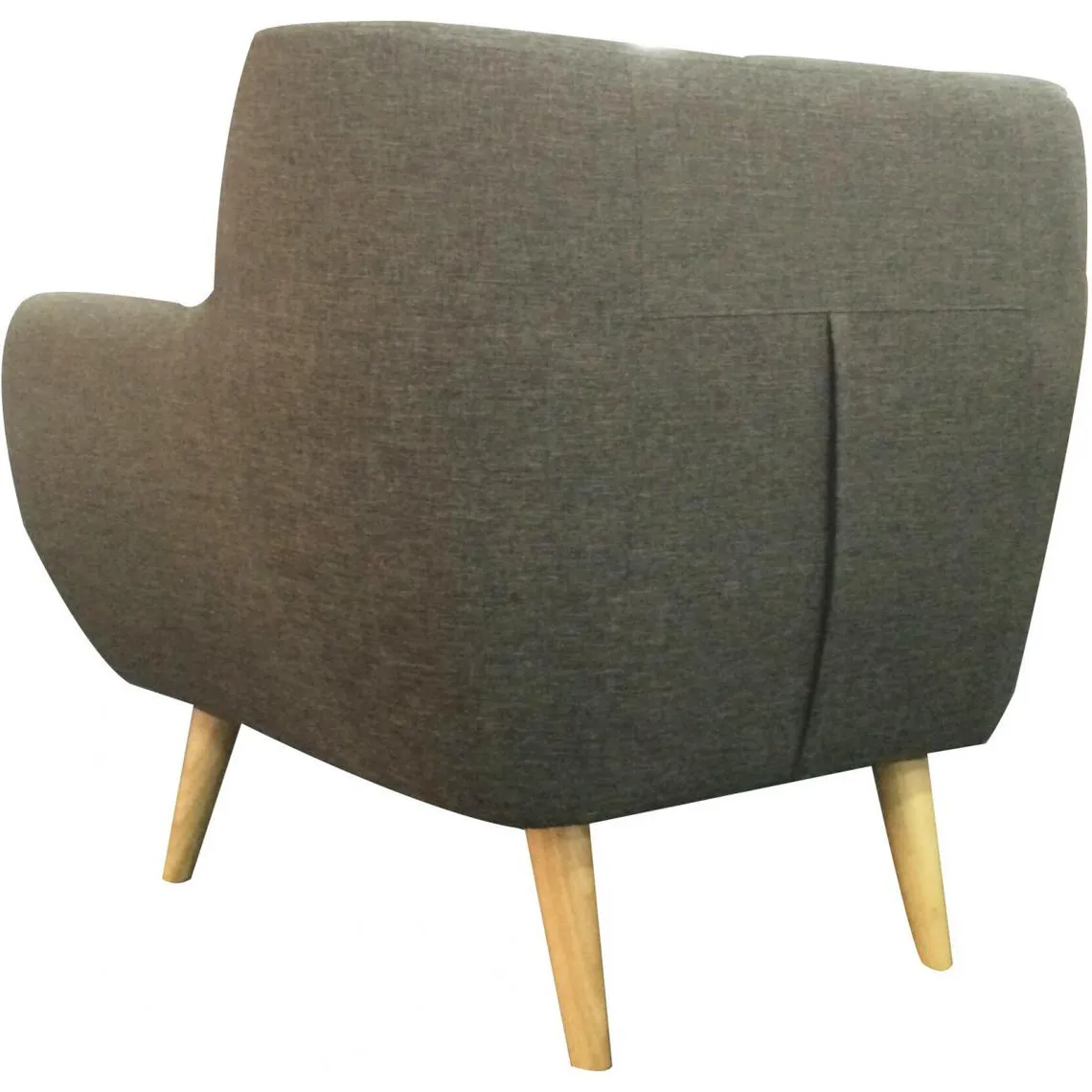 Fauteuil scandinave avec boutons multicolores LIZZY Anthracite | 3 Suisses