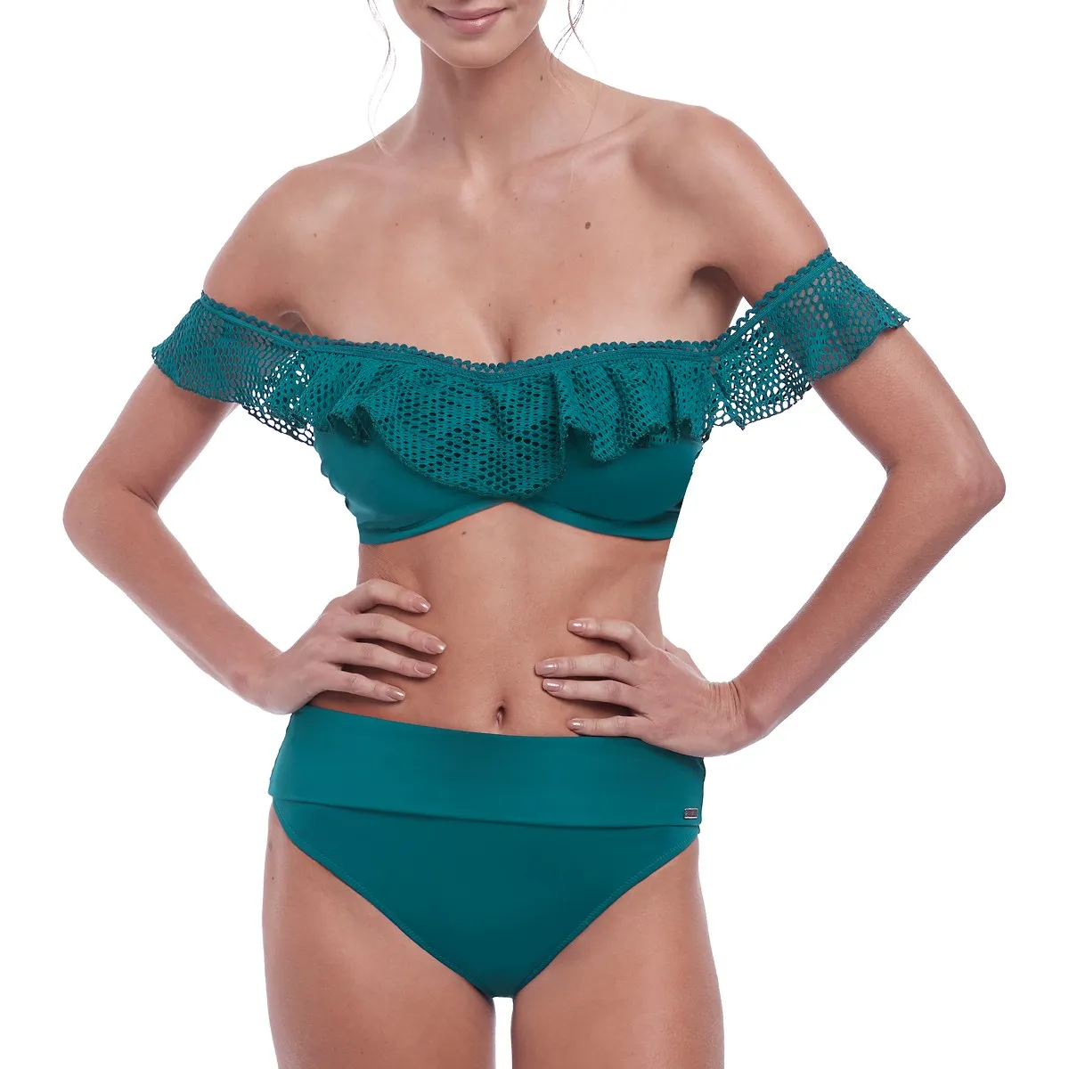 Haut de maillot de bain à volants Marseille pin de Fantasie Swim