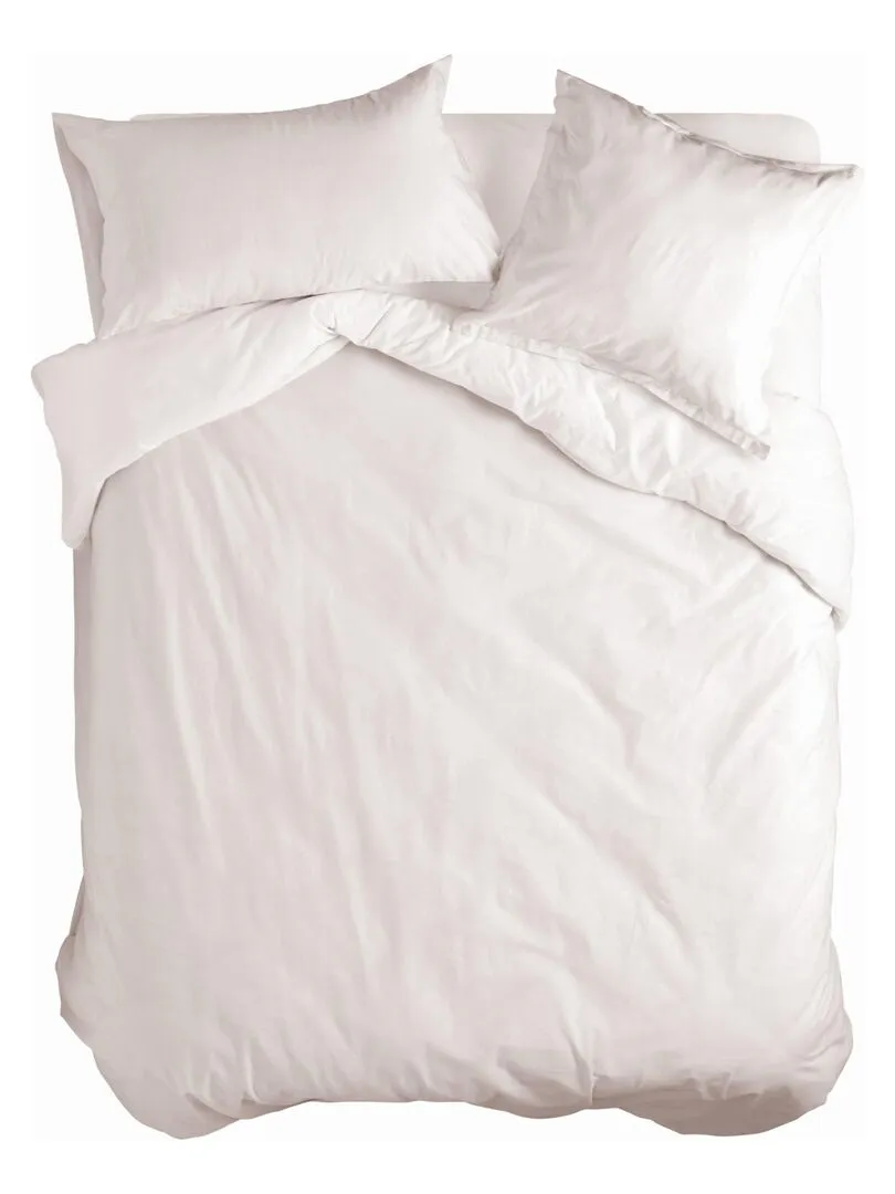 Housse de couette Basic 200 tc "Happyfriday" - Blanc