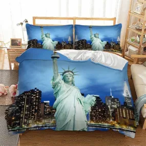 Housse De Couette Vintage New York Bleue