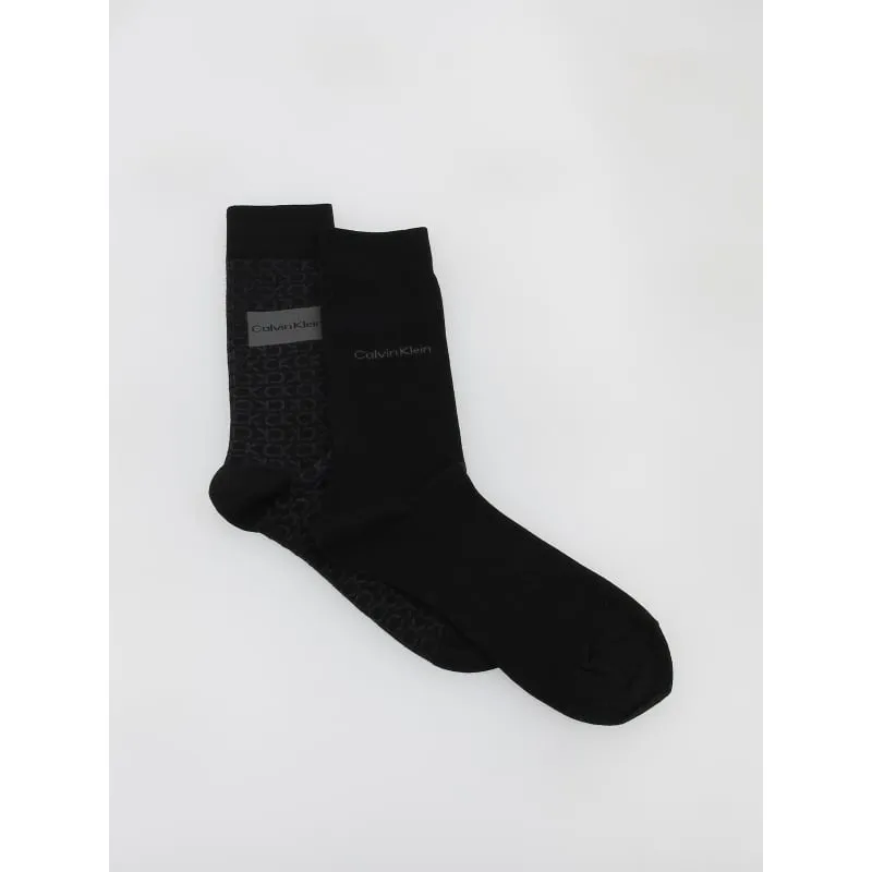 Pack 6 paires de chaussettes hautes rib noir - Hugo | wimod