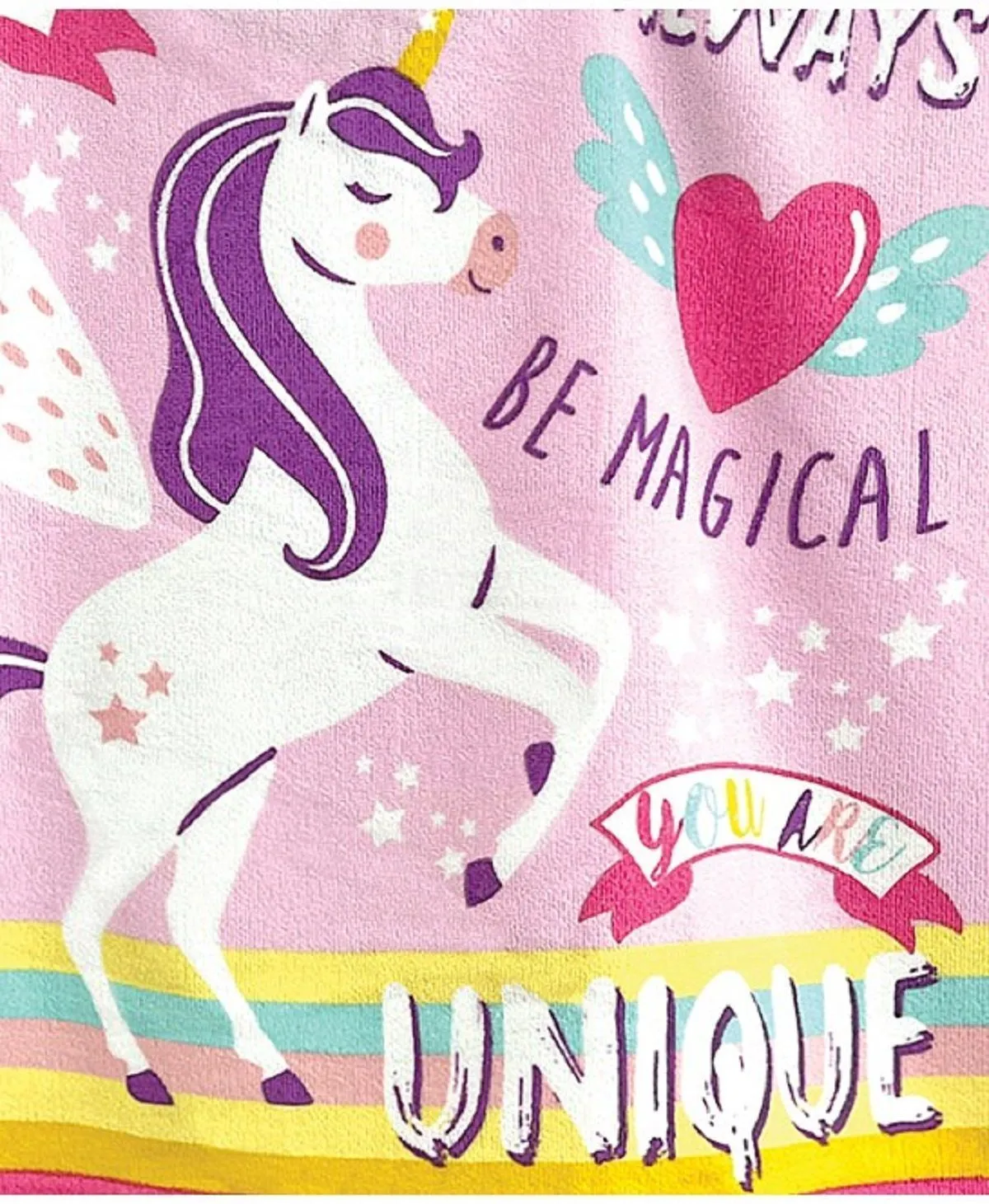 Peignoir à capuche en microfibre Licorne - Enfant - HL008 - rose 