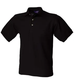 Polo à manches courtes homme noir Henbury