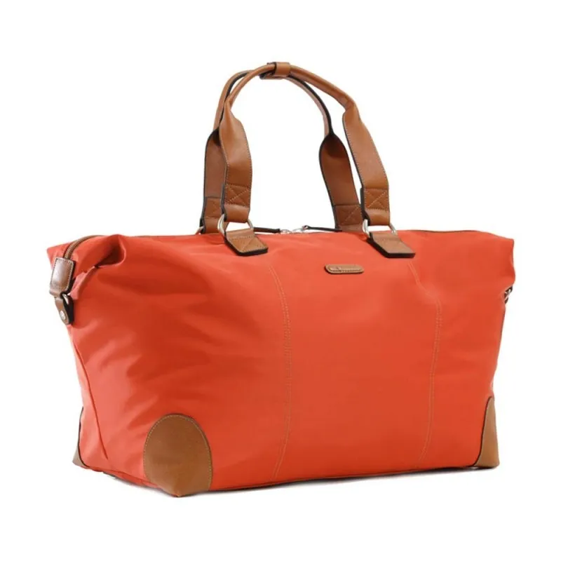 Sac de voyage KATANA nylon et cuir XL orange | Planetebag.com
