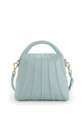 S.JOON  Mini sac Shell en cuir - Bleu