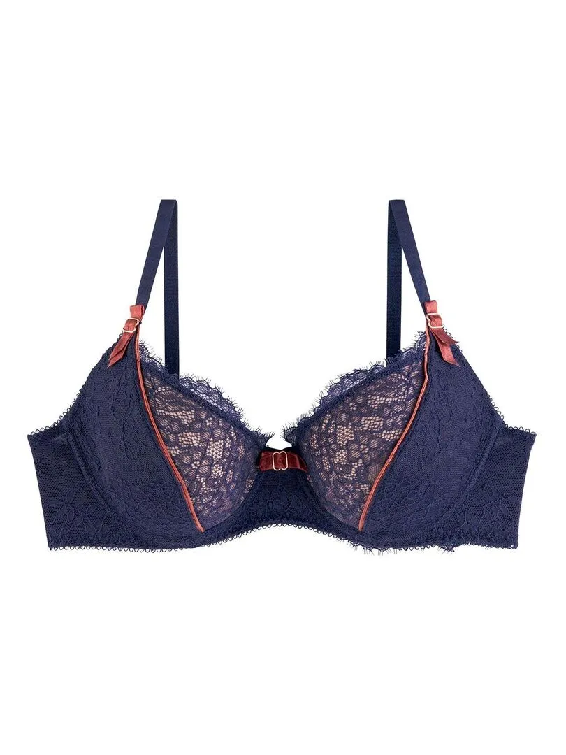 Soutien-gorge ampliforme coque moulée CUBA LIBRE - Pomm'Poire - Bleu