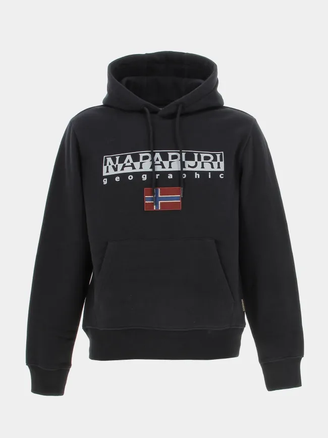 Sweat à capuche ayas noir homme - Napapijri | wimod