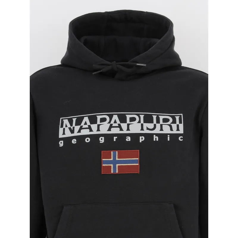 Sweat à capuche ayas noir homme - Napapijri | wimod