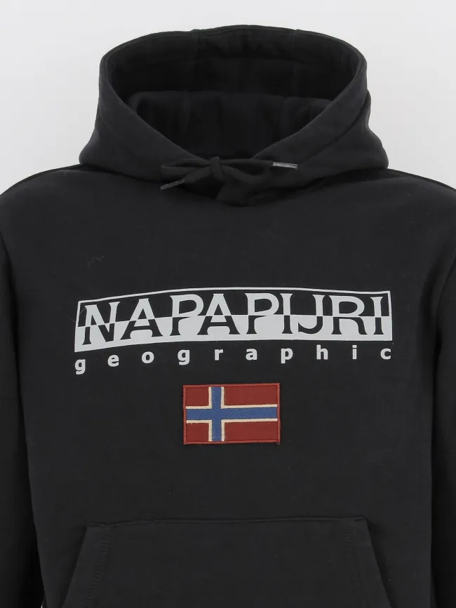 Sweat à capuche ayas noir homme - Napapijri | wimod