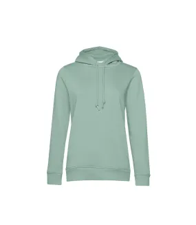 Sweat à capuche femme vert de gris B&C