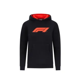 Sweat à Capuche FORMULA 1 Logo Noir pour enfant