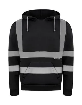 Sweat à capuche haute visibilité - Homme - REF KXHO - noir 