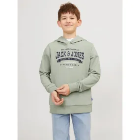 Sweat à capuche logo vert garçon - Jack & Jones | wimod