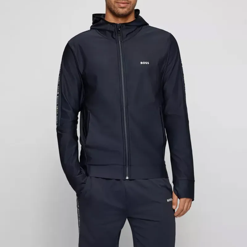 Sweat à capuche zippé Boss SICON GYM Bleu marine