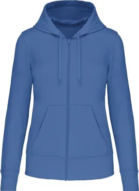 Sweat à capuche zippé écoresponsable - femme - K4031 - bleu roi 