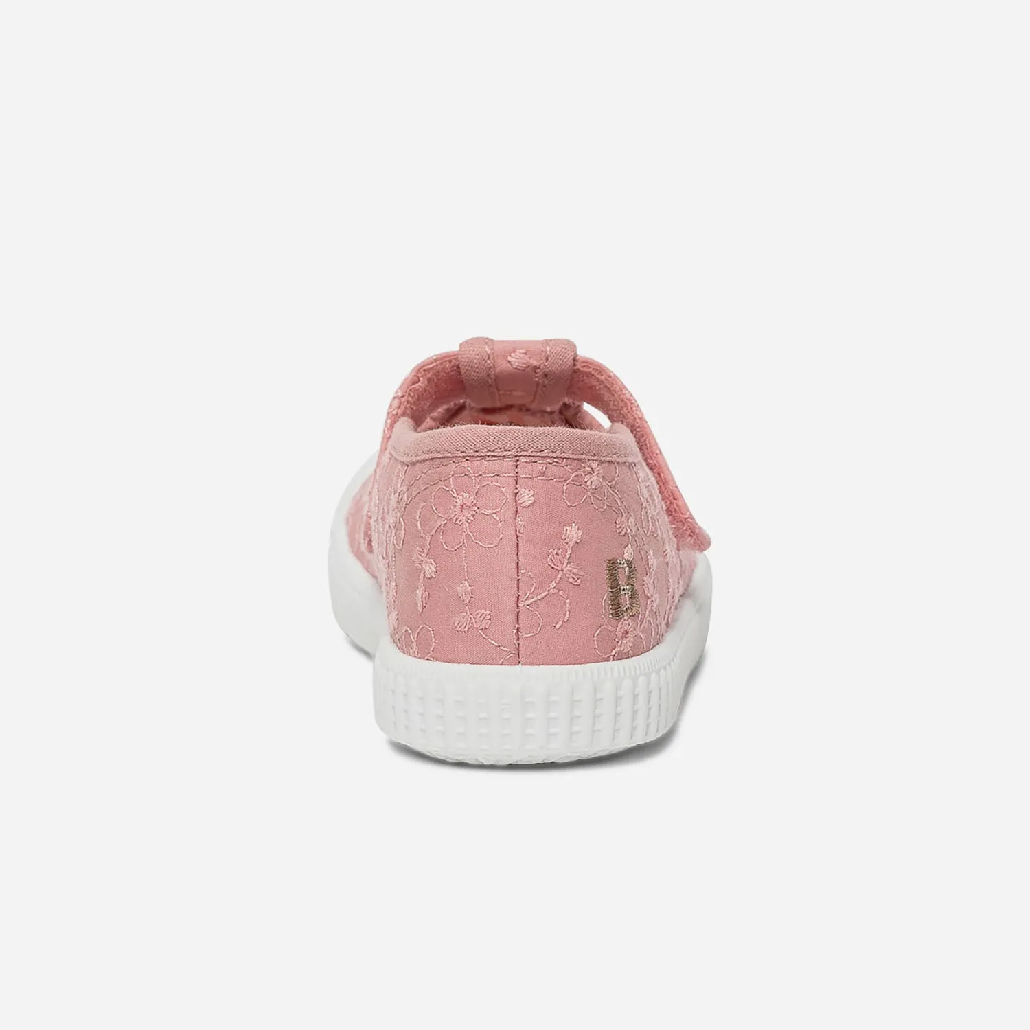 Tennis salomé BUGGY rose en toile brodée - Baskets Enfant | ERAM