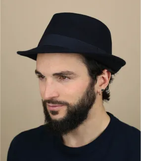 trilby bleu marine laine - Tibor marine M by Flechet : Headict