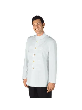 Veste Coreana Homme avec Boutons Brodés Blanc 100% Polyester